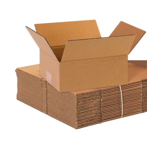 BOX USA 10 x 9 x 4 Corrugated Cardboard Boxes, Flat 10"L x 9"W x 4"H, Pack of 25 | Shipping, Packaging, Moving, Storage Box for Home or Business, Strong Wholesale Bulk Boxes - size: 10x9x4