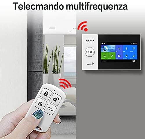 PGST Wireless Smart Remote Control Receiving Controller,with SOS Emergency Alarm Button,for Patients Disabled Elderly,Compatible with Alarm Security System Control Panel(PF50-1) - color: Gray & Blue