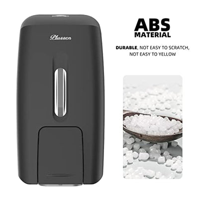 Soap Dispenser Wall Mount Adhesive Commercial Soap Dispenser 800ml No Drill Hand Sanitizer Dispenser for Bathroom Support Liquid and Gel,Black-PN9088 - color: Black