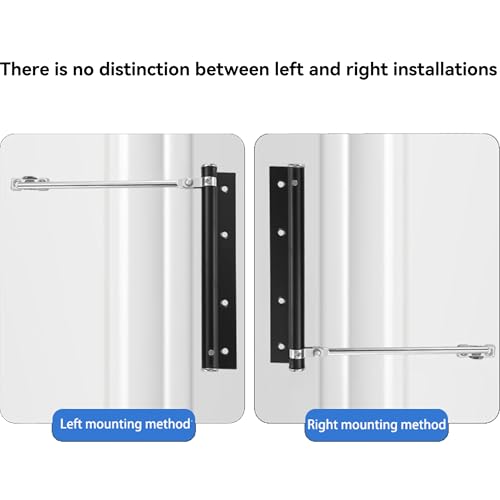 Automatic Door Closer, Adjustable Force and Speed, 120 lb, Black - color: Matte Black