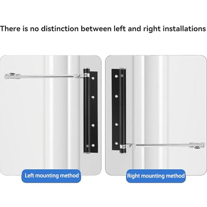 Automatic Door Closer, Adjustable Force and Speed, 120 lb, Black - color: Matte Black
