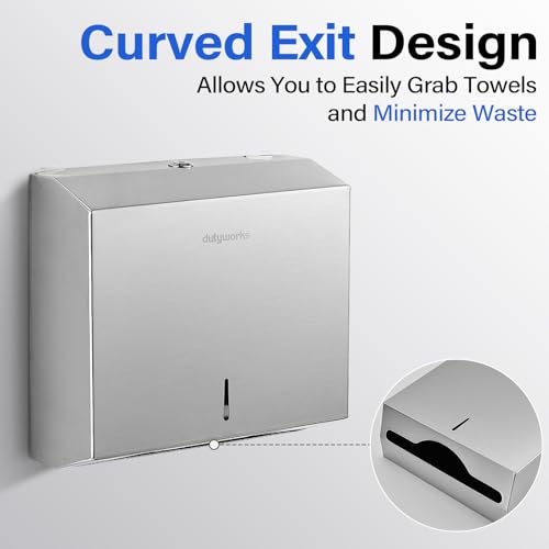 Commercial Paper Towel Dispenser, 304 Stainless Steel - size: 250 C-Fold/300 Multi-Fold
