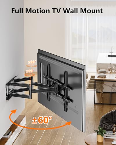 FORGING MOUNT Heavy Duty 60 to 120 inch XXXL Full Motion TV Wall Mount Max VESA1000x600mm Up to 275lbs for Extra Large Big Screens,Universal Articulating TV Mount Bracket Swivel Tilt,16-24” Studs - size: Fits 60-120" TVs / Max 1000x600mm Full Motion
