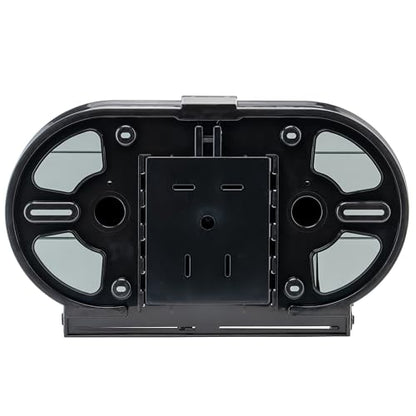 Winco 9 1/2" Black Double Roll Toilet Paper Dispenser