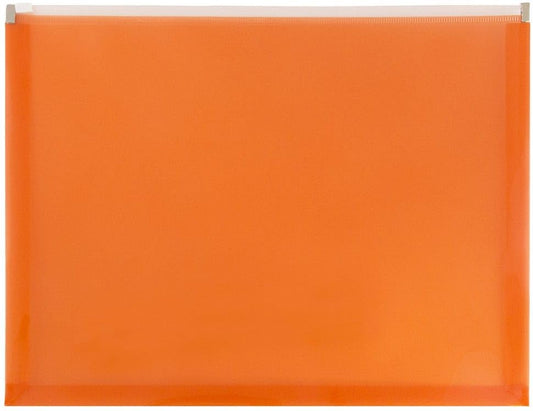 JAM PAPER Plastic Envelopes with Zip Closure - Letter Booklet - 9 3/4 x 13 - Orange - 3/Pack - color: Orange, size: Letter Size - 3 Pack