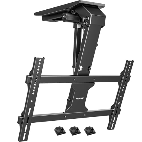 monTEK Motorized Ceiling TV Mount with Remote for 37-75 Inch TVs - size: 37-75 inch