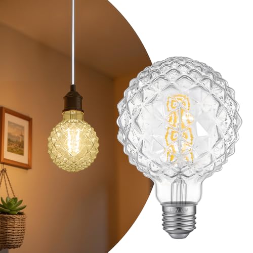 Dimmable Decorative Light Bulbs 60 Watt Pineapple LED Edison Bulb - color: 6w-2700k-clear