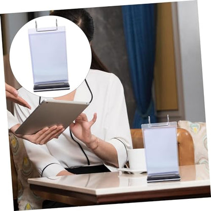 Musaner Menu Holder for Table Menu Display Holder Flip Menu Holder Menu Display Stand Desktop Display Stand Restaurant Menu Stand Sign Poster Stand A6 PVC Picture Frame Materia