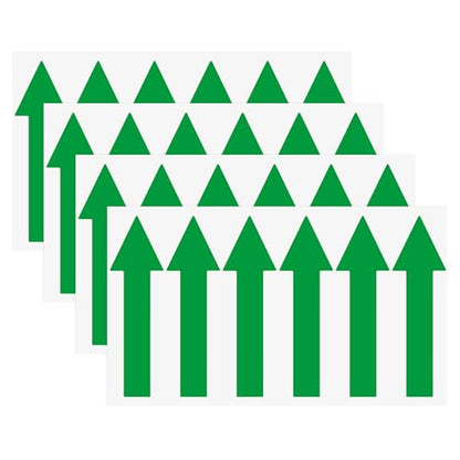 M METERXITY 4-Pack Arrow Sticker, 4 x 1 Inch/ 100 x 30 mm PVC Waterproof Self-Adhesive Directional Arrows Removable Directional Floor Decal Stickers for Wall Marking/Road Sign [Green] - color: Green