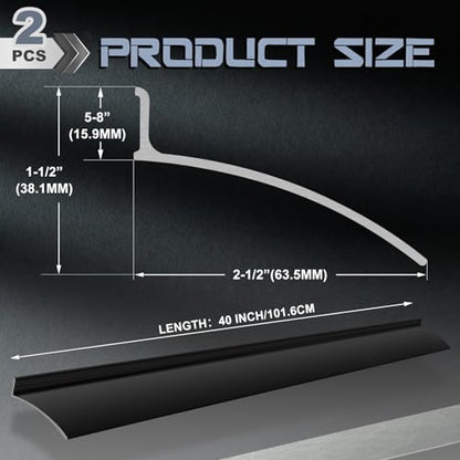 Hicarer 2 Pcs 40 Inch Door Drip Cap Aluminum Rain Guard, Black - color: Black, size: 40 Inch