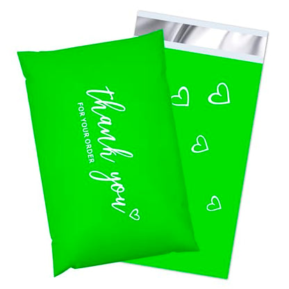 JinRuiKJ Thank You Poly Mailers 6x9 Inch, 100 PCS, Green - color: Green, size: 6*9inch 100pcs