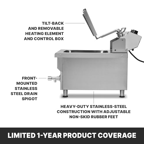 Waring Deep Fryer with 10 lb Capacity & Variable Temperature Control - size: 10lb Deep Fryer