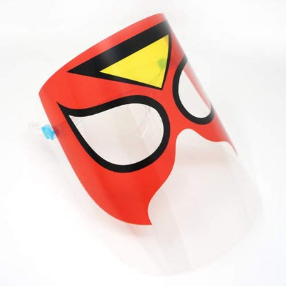 ArtToFrames Protective Face Shield 5 Pack, Kids Fun Masque Design, Fully Transparent Face and Eye Protection from Droplets and Saliva with Reusable Glasses and Replaceable Shield PPE - color: Kids Fun Masque, size: 5 Pack