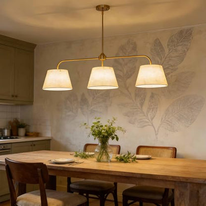 40" Brass Kitchen Island Lighting, Linear Chandeliers for Dining Room - color: Gold