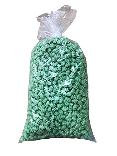 Bubblefast! Brand FunPak Plant Based Biodegradable Packing Peanuts, 1.5 cu ft Bag, Compostable (Green Christmas Trees) - color: Green Christmas Trees