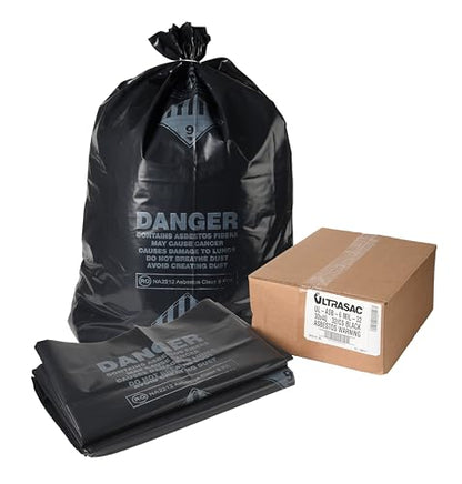 Ultrasac 33 Gallon 6 MIL Large Black Heavy Duty Garbage Bags - 30" x 40" - Pack of 32 - For Contractor, Industrial, Healthcare, & Municipal - style: 33 Gal, 6 Mil, 32 Count