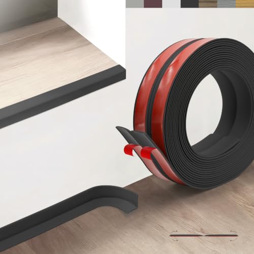 Flexible Wall Corner Protector, Peel and Stick Corner Trim Molding - color: Black, size: 1.6 in x 10ft