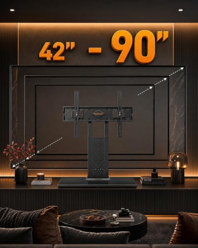 Perlegear Universal TV Stand Legs for 42-90 inch TVs with Pegboard Storage - size: 42-90 Inch