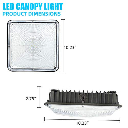 WYZM 2 Pack 70W LED Canopy Lights UL Listed 8400LM 5000K