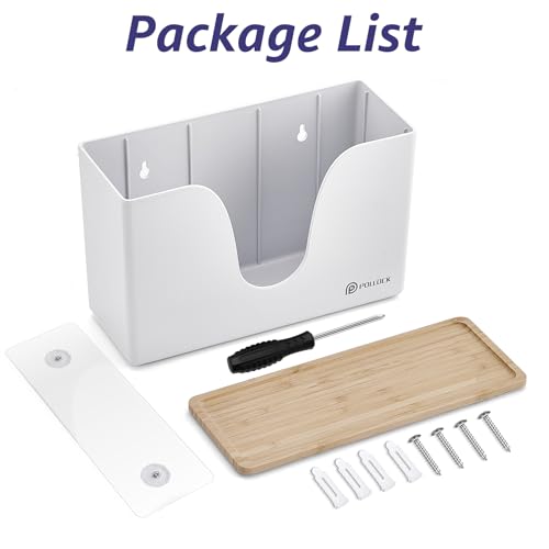 Pollock Paper Towel Dispenser with Lid,Wall Mount or Countertop,White - color: Blk-5857u-white