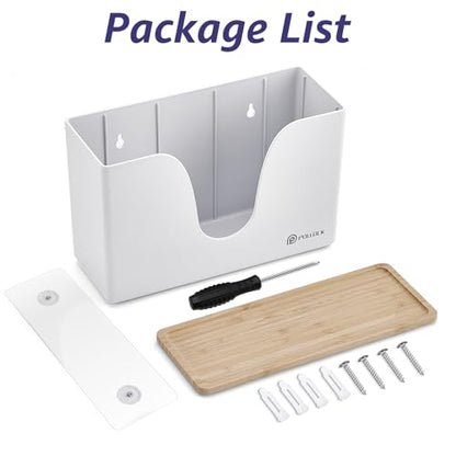 Pollock Paper Towel Dispenser with Lid,Wall Mount or Countertop,White - color: Blk-5857u-white