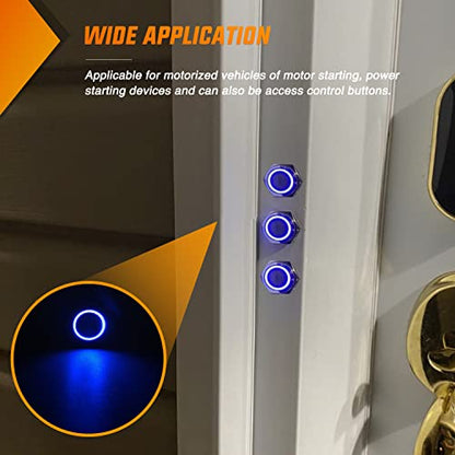 Nilight 19mm Push Button Switch 5 Pack Pre-Wired SPDT 12V 24V Self-Locking - color: 5Pcs 19mm Switch