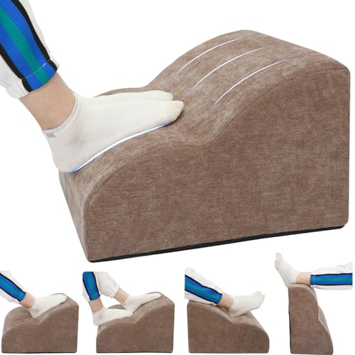 Foot Rest for Under Desk at Work.Multifunctional 3-Tier Foot Stool - color: Extra Large-brown