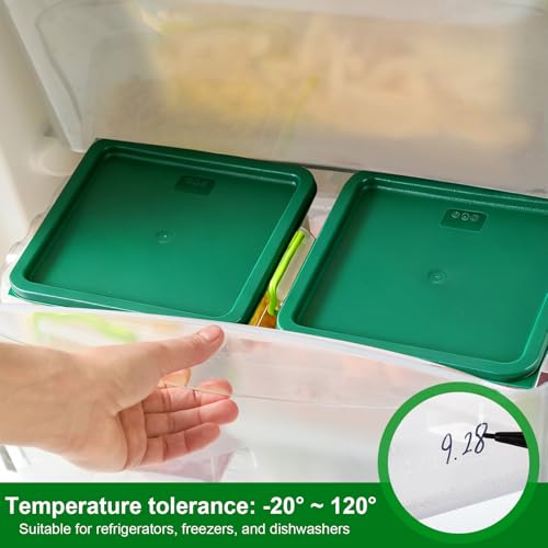 FoldTier 2 Pcs Square Food Storage Containers, Green, 12 Qt - color: Green, size: 12 Qt