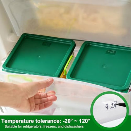FoldTier 2 Pcs Square Food Storage Containers, Green, 12 Qt - color: Green, size: 12 Qt
