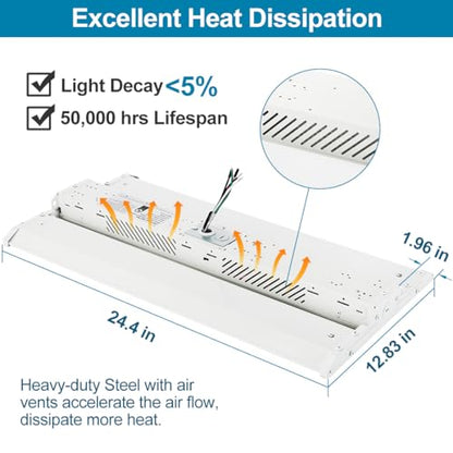 LED Linear High Bay Shop Light 165W/110W/80W Adjustable 4PACK