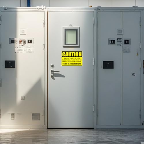 10 Pack Caution Keep Electrical Panel Clear for 36 Inches Stickers
