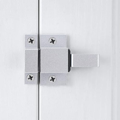 2 Packs Silver Spring Door Lock，Self-Closing Latches - color: Silver