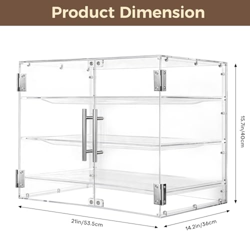 Bakery Display Case for Commercial Countertop 21" x 16.2" x 14.2"