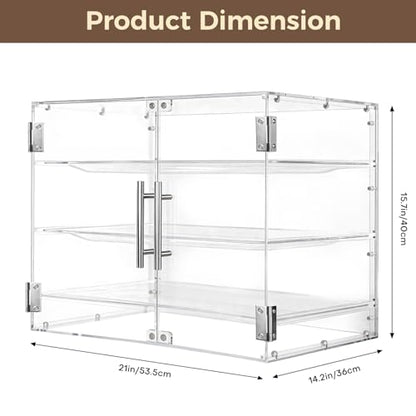 Bakery Display Case for Commercial Countertop 21" x 16.2" x 14.2"