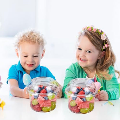 Disposable Food Containers With Lids And Spoons 50 Pack 16oz Parfait Dessert Fruit Salad Cups Take Out Meal Prep Salad Bowls For Lunch, To-Go Party Containers Food Storage Containers With Lids (16oz) - size: 16oz