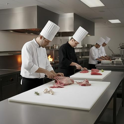Commercial Cutting Board, Plastic Poly Kitchen Board Dishwasher Safe, Heavy Duty Food Prep Surface for Restaurant Use (36"L x 24"W x 0.38"Th) - color: White, size: 36"L x 24"W