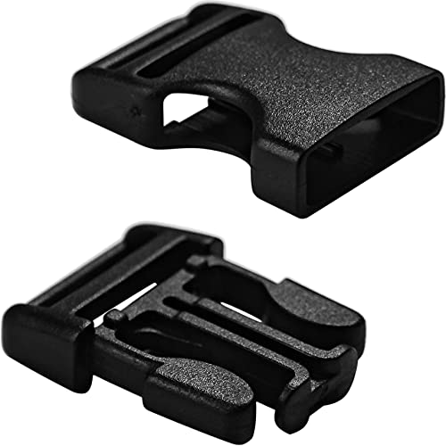 LASIGHT Buckles for 3/4 inch Wide Webbing Straps: Quick Side Release Buckles 10 set and Tri-Glide Slide 20 pcs Fit 0.75" Nylon Web Belt, Plastic Snap Fastener Clip Replacement Dual Adjustable - size: 10 Set for 3/4 inch Webbing