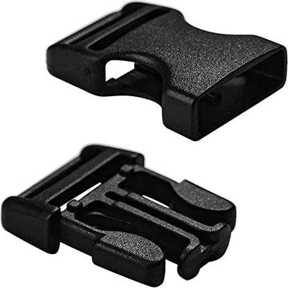 LASIGHT Buckles for 3/4 inch Wide Webbing Straps: Quick Side Release Buckles 10 set and Tri-Glide Slide 20 pcs Fit 0.75" Nylon Web Belt, Plastic Snap Fastener Clip Replacement Dual Adjustable - size: 10 Set for 3/4 inch Webbing