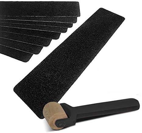 Non-Slip Stair Treads (5 Pack) for Indoor & Outdoor Steps – Anti-Slip Pre-Cut Adhesive Grip Tape to Increase Slip Resistance on Stair Nosing & Edges - size: 5 Pack