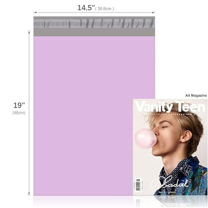 Fuxury Poly Mailers 14.5x19" 200Pcs,Large Shipping Bags for Clothing,Purple - color: Light Purple, size: 14.5x19" 200pcs