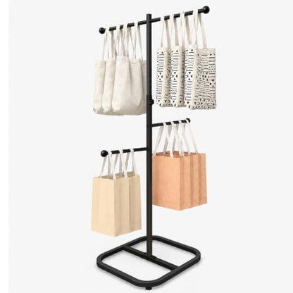 DALEMHOME Adjustable Bag Rack Stand, 37"-44.8" Heavy Duty Metal Display