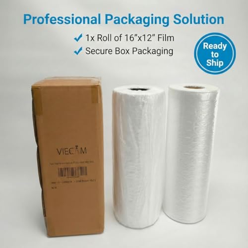 Air Cushion Machine Film Small Bubble Pillow Packaging Padding Roll | 984ft x 16" x 12” | 0.8" Super Small Bubble size