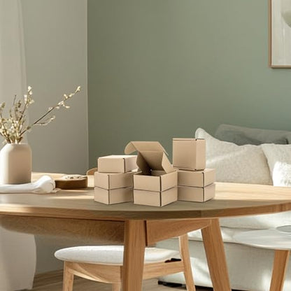 Ellbest 20pcs Mini Packing Boxes, 3.38 * 3.38 * 1.53 inches - size: 3.38 x 3.3 x 1.53 inches