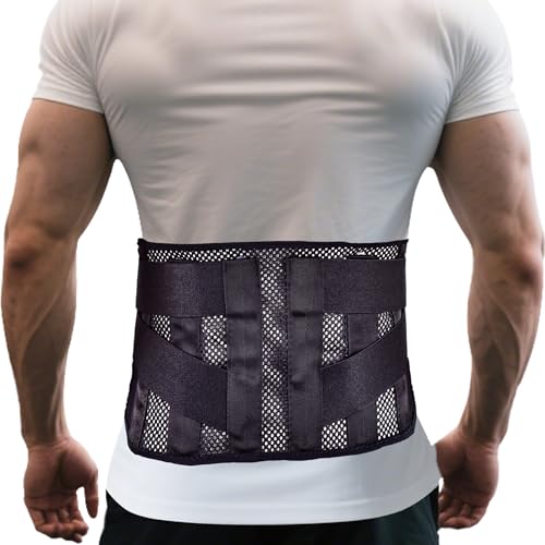 Ultra-Thin Breathable Back Support Belt – Adjustable Waist Belt for Lower Back Pain Relief, Sciatica & Posture Support for Men & Women – Lightweight, Flexible, Comfortable for All-Day Wear (Medium)