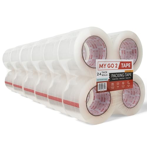 3" Extra-Wide Clear Packing Tape, 24 Pack, 110 Yard Rolls, Performance Grade True 2.70 MIL, 3 Inch Extra Wide, Strong Adhesion for Shipping, Mailing, Sealing, Moving and Storage of Heavy Duty Items