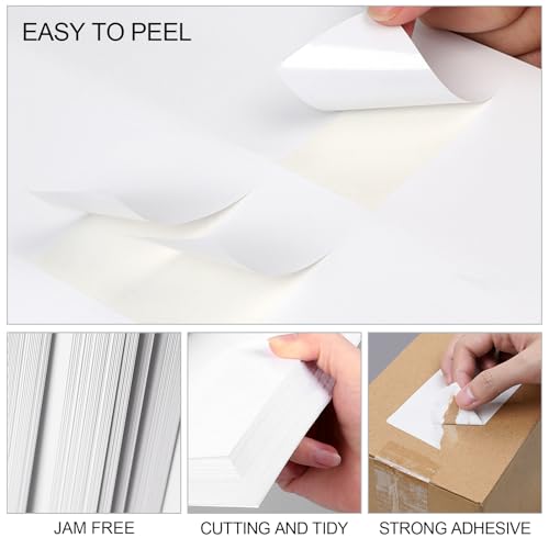 [500 Sheets 5000 Pcs] 10-UP 2''x4'' Shipping Labels for Laser & Inkjet Printers, 2" x 4" Mailing Stickers, 10 Pcs Per Page Shipping Labels,8.5"×11" White 500 Sheets for Printer - color: 10 Up - 5000 Labels