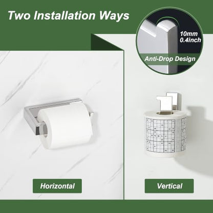 Sayayo Chrome Toilet Paper Holder Wall Mount, RV Toilet Tissue Holder - color: Chrome
