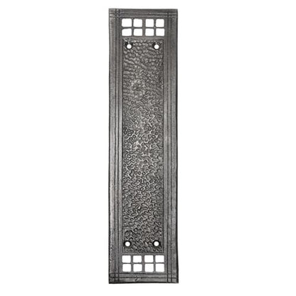 SKANDH Heavy Duty Iron Push Plate | Rust-Resistant Black Door Push Plate for Home, Office & Commercial Use | Durable Metal Door Protector with Screws | Stylish Hardware Fitting (Antique Pewter)