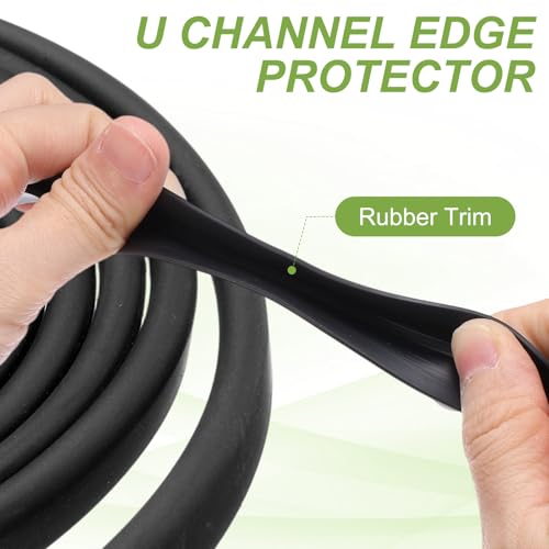 PATIKIL Rubber Edge Trim 13.1ft x 15mm x 17mm Fit for 13mm Edge Black - size: Fit for 13" x 13.1ft x 15mm x 17mm