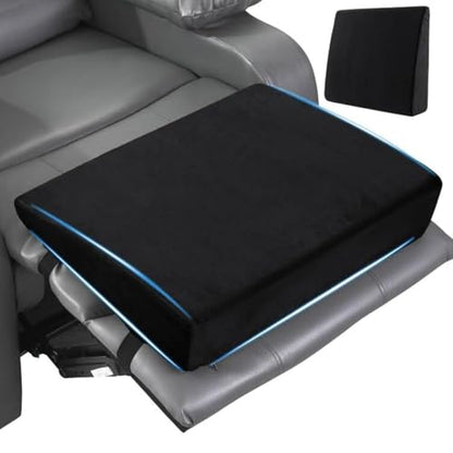 MABOZOO Wedge Recliner Leg Pillow, Foam Extra Large Foot Rest Cushion with Adjustable Straps, Recliner Footrest Extender Leg Elevation Pillow Wedge Pillow for Recliner, Bed, Sofa, Couch (Black) - color: Black